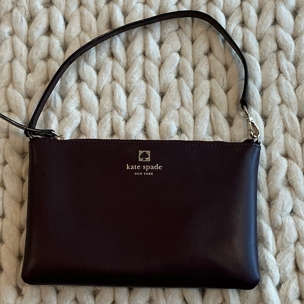 Kate Spade Dark Brown Leather Wristlet